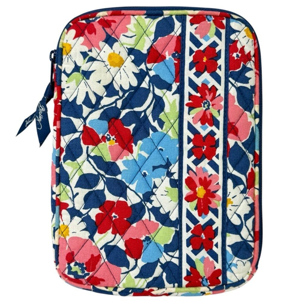 Vera Bradley Summer Cottage Quilted E-Reader Tablet Sleeve Floral Travel Case